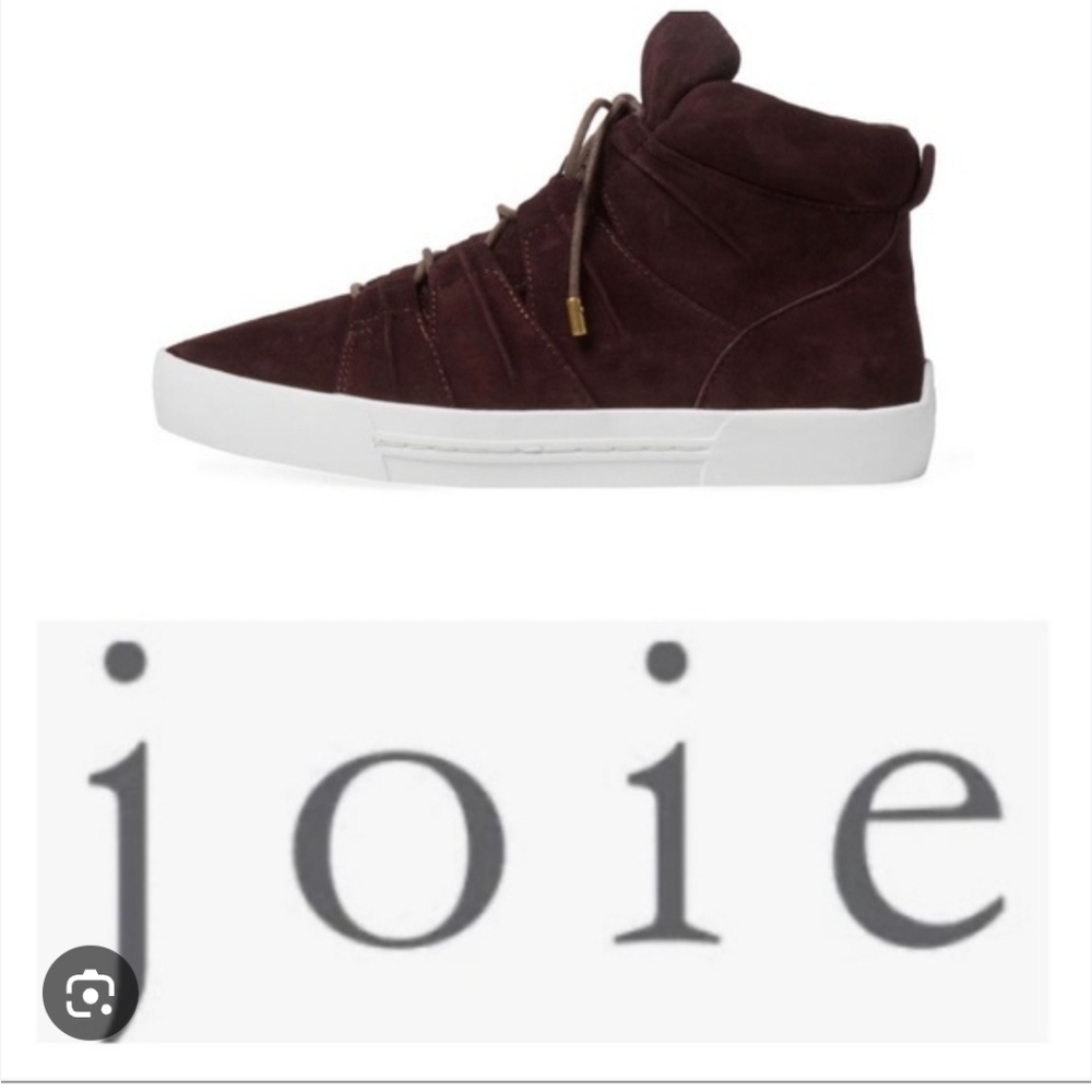Joie Dark Burgundy Suede Sneakers.Very good Condition